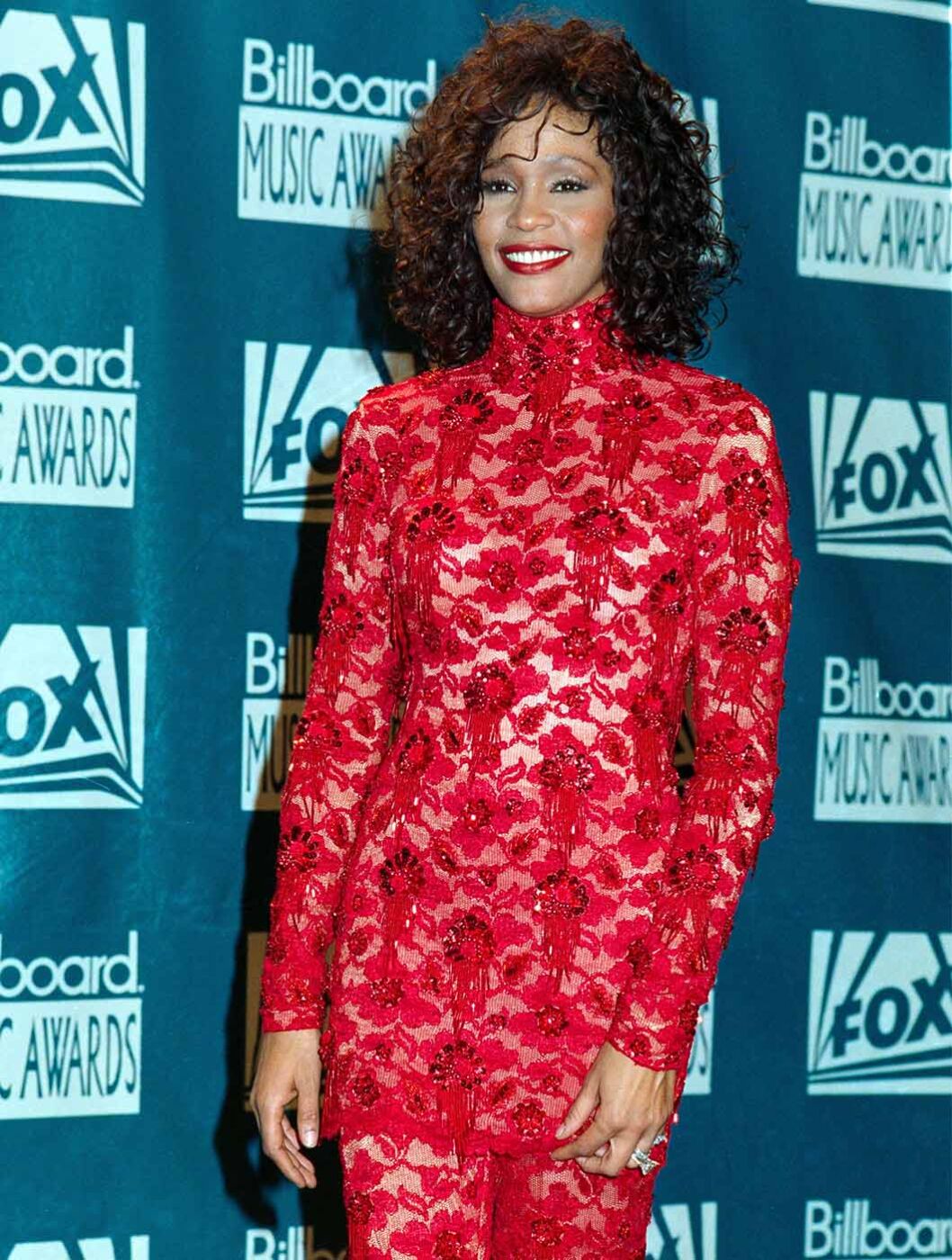 whitney red dress Red Dress Worn by Whitney Houston